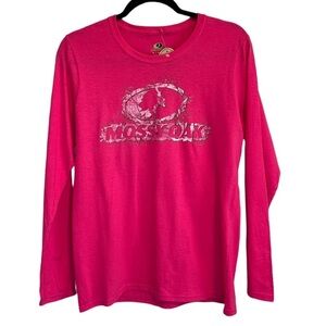 NWT Mossy Oak Pink Long Sleeve Shirt Top Women's Size Medium